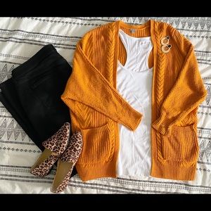 Charlotte Russe, Golden yellow knitted cardigan
